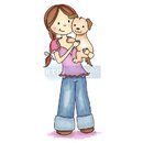 CL043 Штамп "Девочка с собакой" (Girl with Dog)