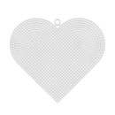 "Сердце большое" канва пластиковая 7 ct (белая) размер 17х15 см