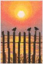 Силуэты заката (серия "Художник Солнце") (9,5*14)